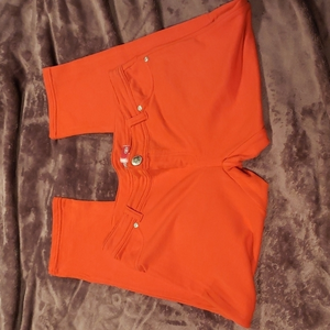 Orange stretchy pants size‎ S